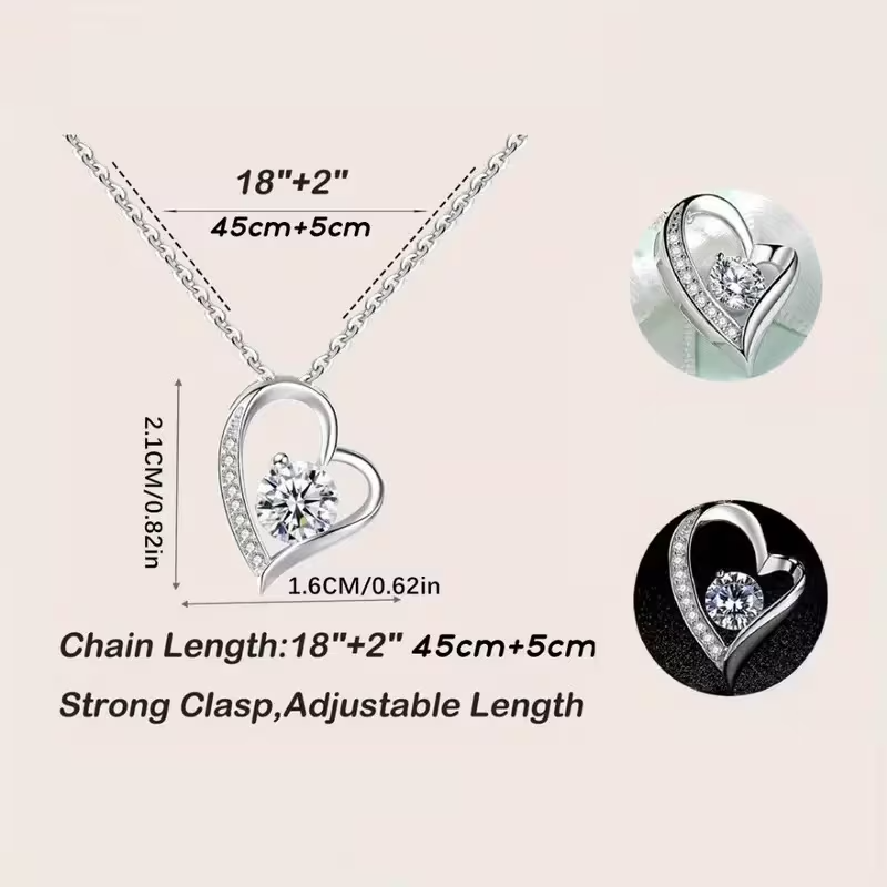 Necklace with Message Card and Gift Box "My Soulmate Forever Love"1