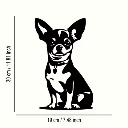 NEW  Chihuahua Metal Silhouette Wall Art1