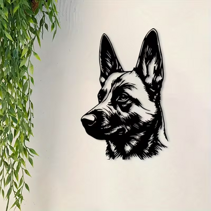 NEW Belgian Malinois Metal Silhouette Wall Art2