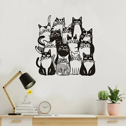 NEW Cats Side-By-Side Metal Silhouette0