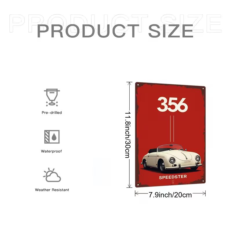 NEW Porsche Speedster Metal Sign3