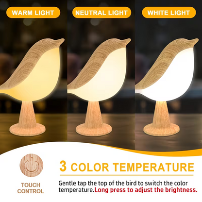 NEW LED Touch-control Bird Lamp, Art Deco, 3-levels Dimmable, Usb-cordless 7