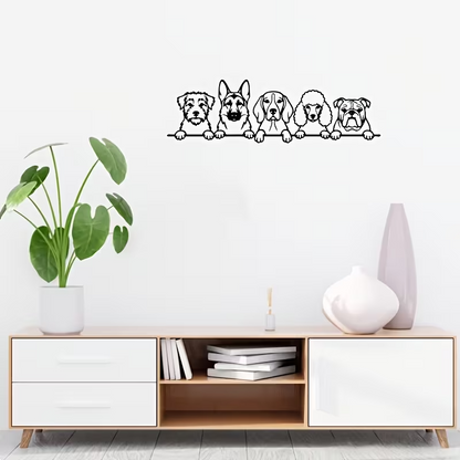 NEW Metal Dog Sign · Terrier, German Shepherd, Poodle, Beagle, and Bulldog4