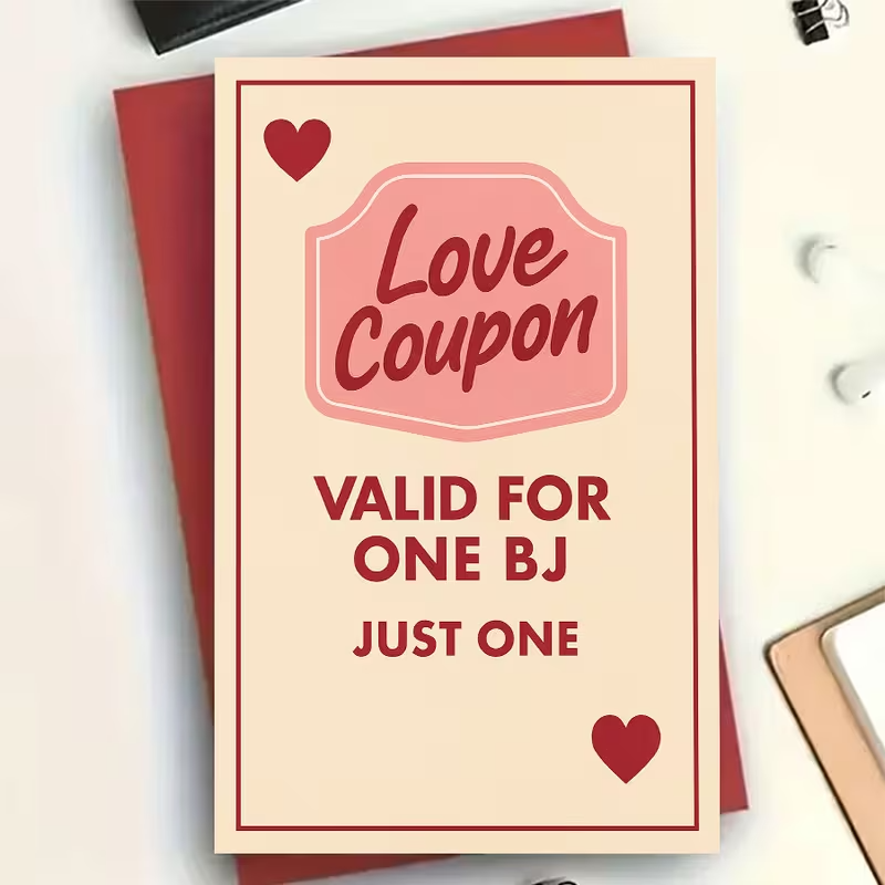 NEW Romantic Love Coupon Card for Couples, Playful Gift , FREE SHIPPING2