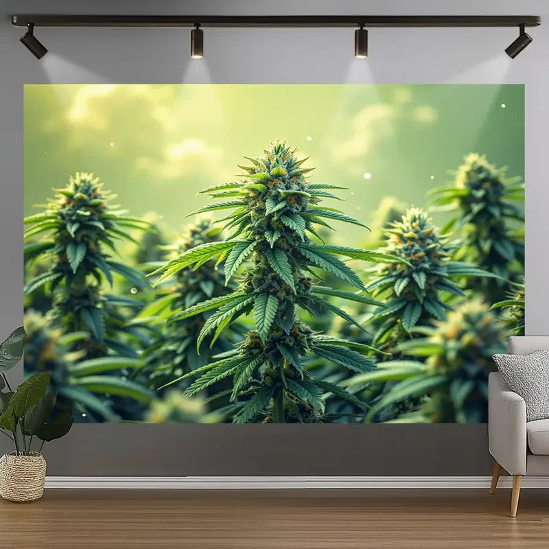 NEW 420 Vibrant Cannabis-Themed Wall Tapestry0
