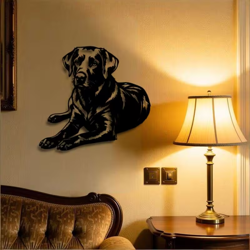 NEW Labrador Retriever Metal Silhouette Wall Art2