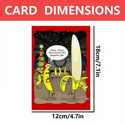 Funny Banana Peel Christmas Card1