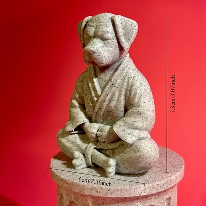 NEW DOG  Statue Funny Meditation Dog Zen Bulldog Decor Figurine1