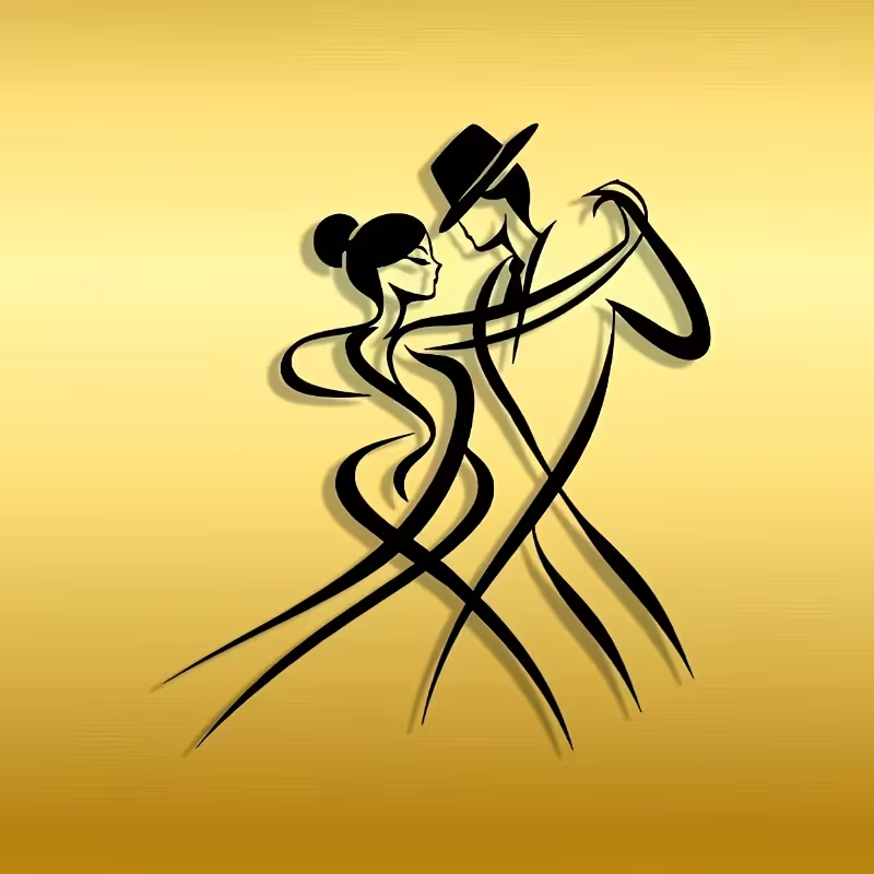 NEW Dancing Couple Metal Silhouette Wall Art3
