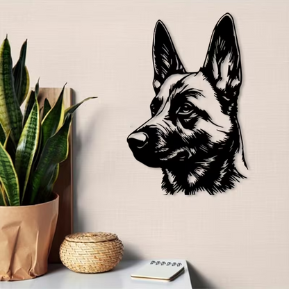 NEW Belgian Malinois Metal Silhouette Wall Art3