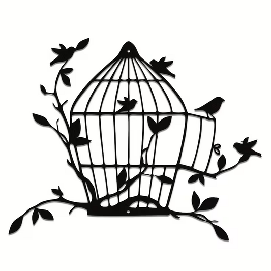 NEW Unique Metal Birdcage Wall Art0