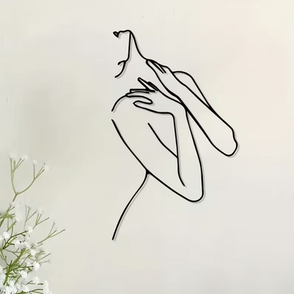 NEW Female Silhouette Metal Wall Decoration0