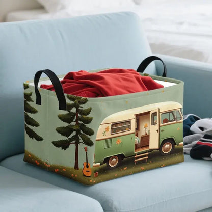 NEW Volkswagen look Camper Van Collapsible  Tote Bag, Hamper, Picnic or Hauler2