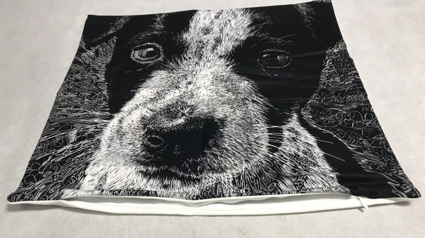 NEW Australian Cattle Dog Blue Heeler Pup  Pillow Cover (1)2