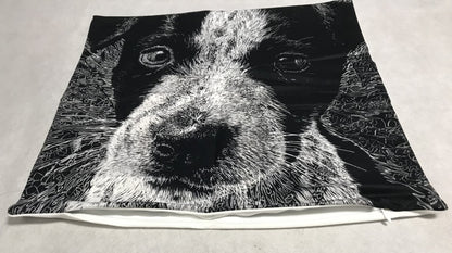 NEW Australian Cattle Dog Blue Heeler Pup  Pillow Cover (1)2