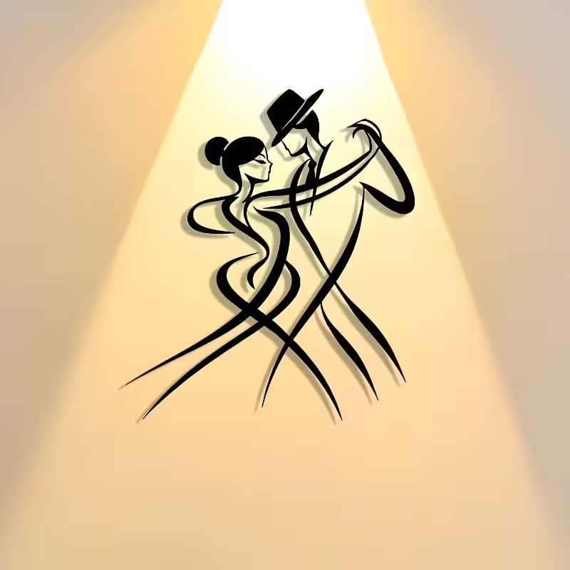 NEW Dancing Couple Metal Silhouette Wall Art6