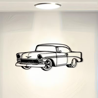 NEW Vintage 1956 Chevy Classic Metal Silhouette Wall Art2