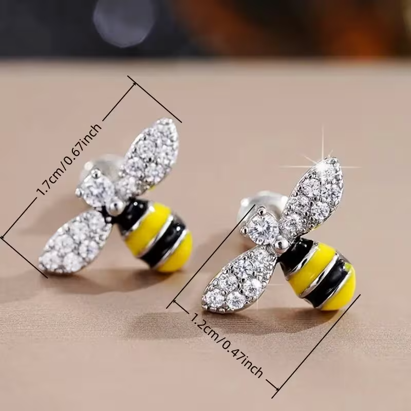 NEW Synthetic Little Bumble Bee Earrings2