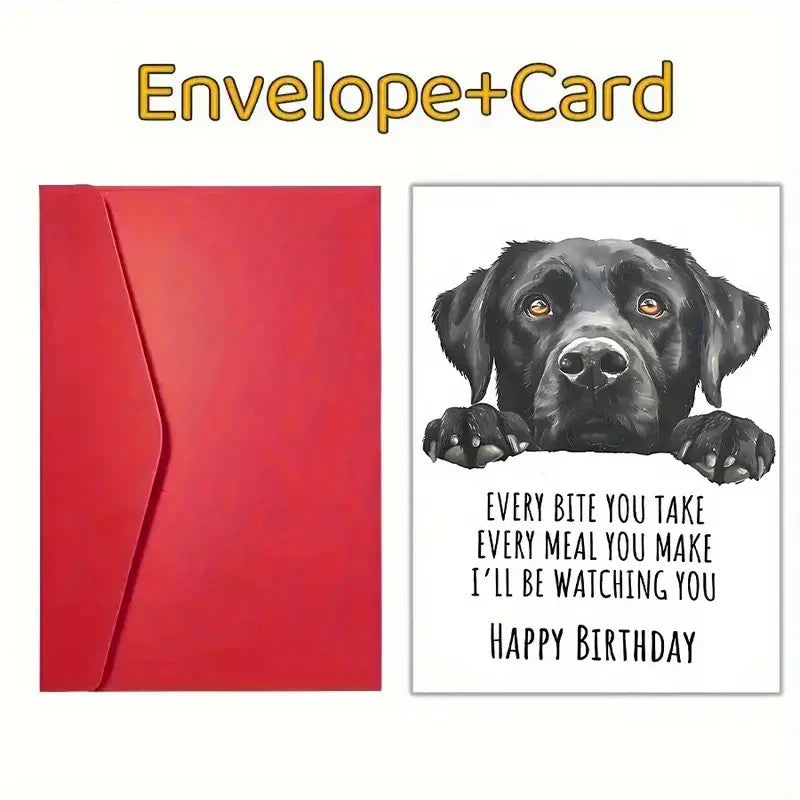 NEW Birthday Card, Funny Black Labrador Birthday Card2