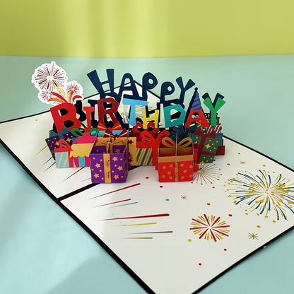 Pop-Up Happy Birthday  Card , Cartoon Theme3