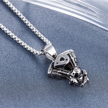 NEW Shovelhead  Harley Motorcycles Stainless Steel  Engine Pendant Necklace5