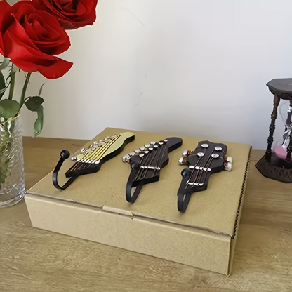 NEW  Guitar-Shaped Wall Hook, Hat, Coat hanger  (Set of Three)6