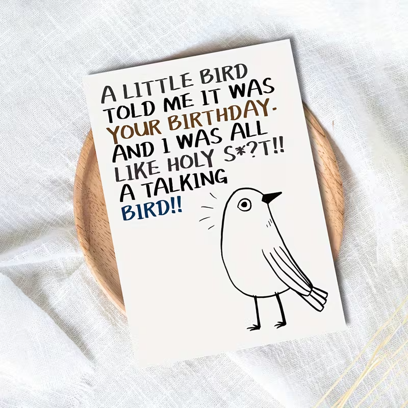 Charming Bird-Themed Birthday Card with Envelope4