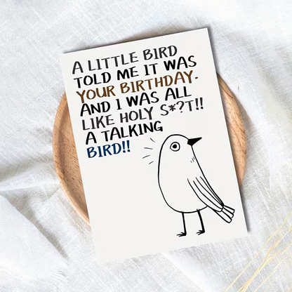Charming Bird-Themed Birthday Card with Envelope4