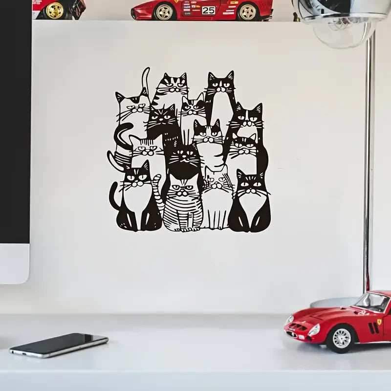 NEW Cats Side-By-Side Metal Silhouette3