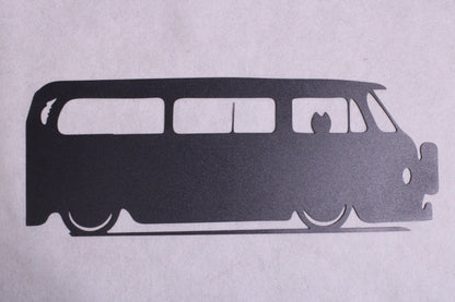 New VW Slammed  Bus Silhouette Metal Wall Art1