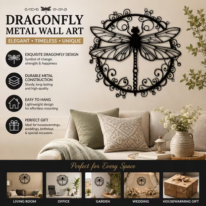 NEW Dragonfly Wall Art Metal Silhouette BIG 16 inch, See my listings for 12 inch4