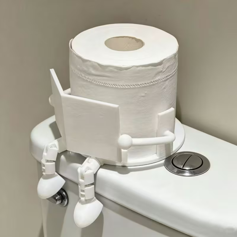 NEW Playful Book Reading Toilet Paper Holder , Black or White6