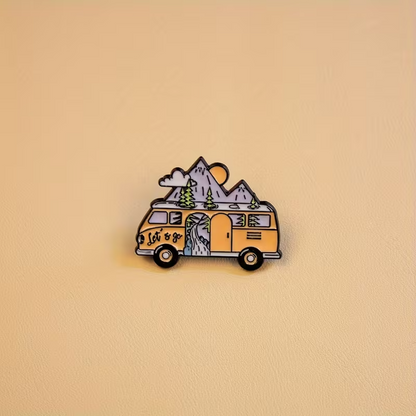 Cartoon Bus Enamel Pin, Casual Style Zinc Alloy Brooch for Apparel And Bags5