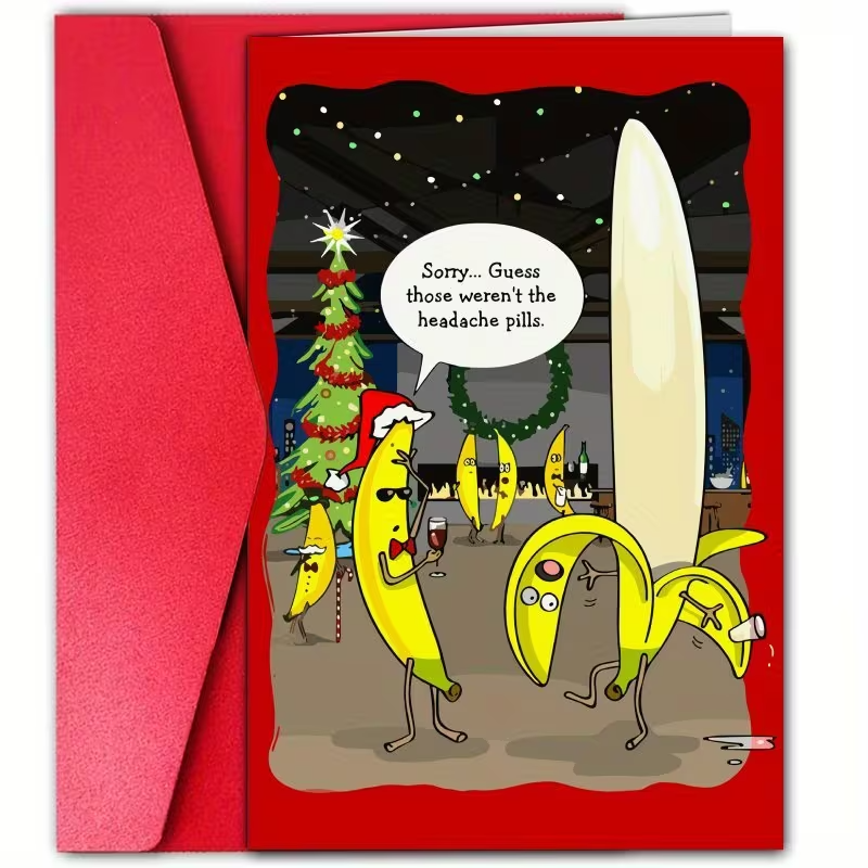 Funny Banana Peel Christmas Card0