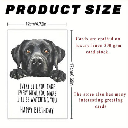 NEW Birthday Card, Funny Black Labrador Birthday Card1