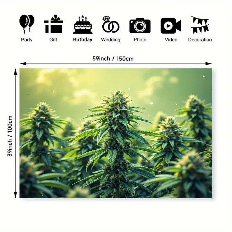 NEW 420 Vibrant Cannabis-Themed Wall Tapestry1