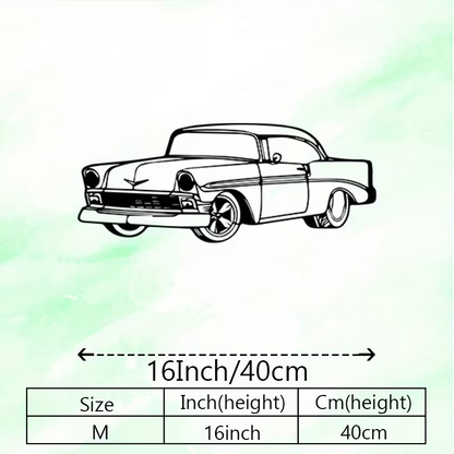NEW Vintage 1956 Chevy Classic Metal Silhouette Wall Art1