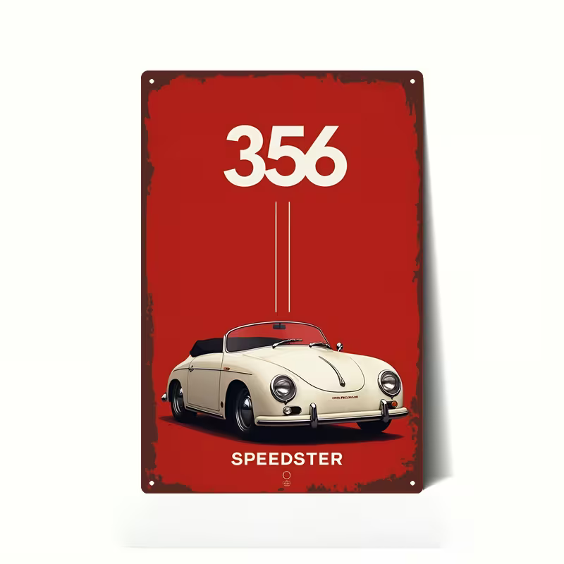 NEW Porsche Speedster Metal Sign0
