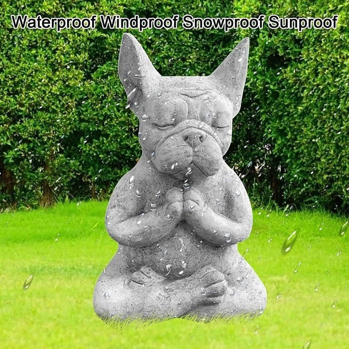 NEW Meditating French Bulldog Figurine Zen ,Yoga,  Buddha Statue2