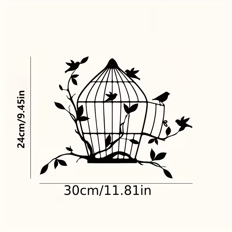 NEW Unique Metal Birdcage Wall Art1