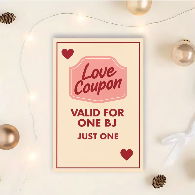 NEW Romantic Love Coupon Card for Couples, Playful Gift , FREE SHIPPING3