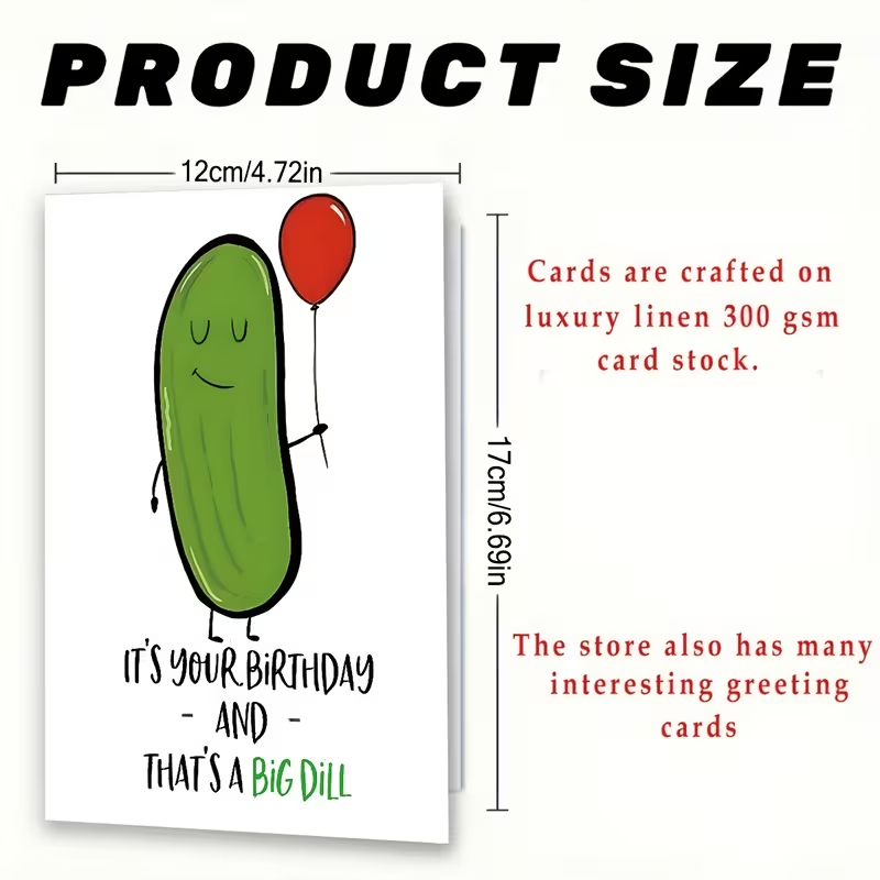 NEW Funny PICKLE Birthday Card  FREE SHIPPING1