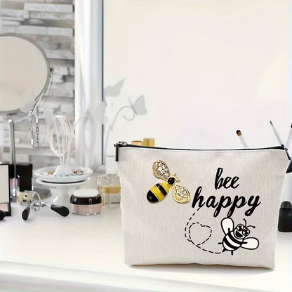 NEW Bumble Bee Make Up Bag or Multi Use  "Bee Happy" OR  "Queen Bee" Graphics3
