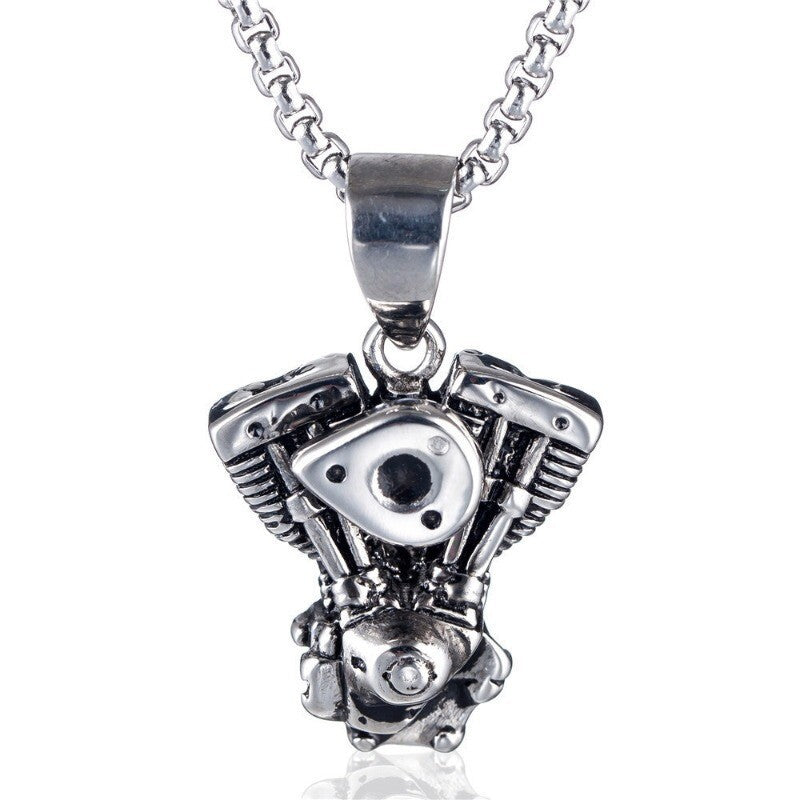 NEW Shovelhead  Harley Motorcycles Stainless Steel  Engine Pendant Necklace4