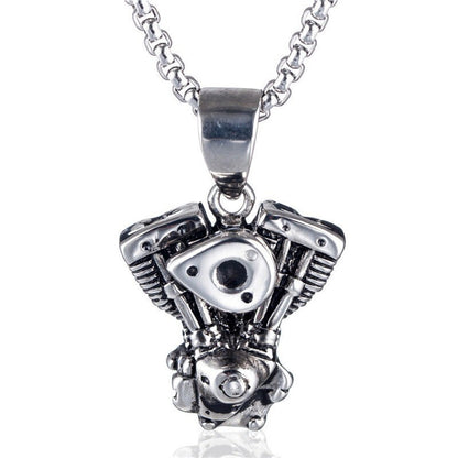 NEW Shovelhead  Harley Motorcycles Stainless Steel  Engine Pendant Necklace4