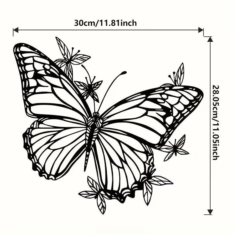 NEW  Elegant Butterfly  Metal Silhouette Wall Art (small)1