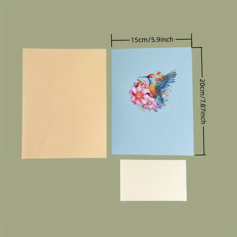 Any Occasion Hummingbird KingFisher   Pop Up Greeting Card1