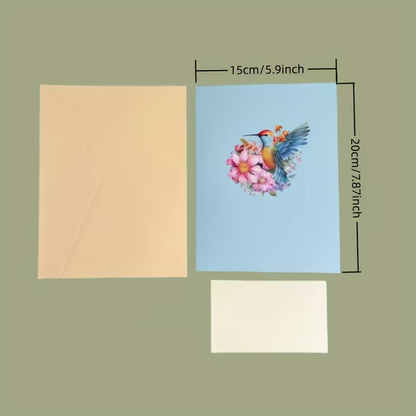 Any Occasion Hummingbird KingFisher   Pop Up Greeting Card1
