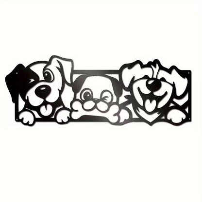 NEW Happy Dogs  Metal Wall Art Silhouette0