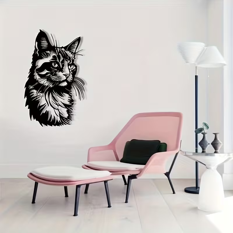 NEW Metal Cat Silhouette Wall Hanging5